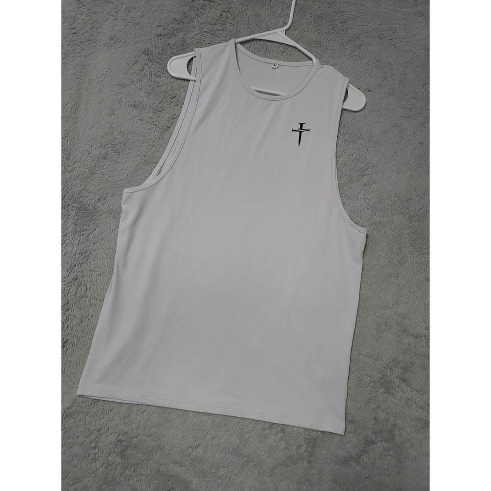 Three Nails Tank Top Men Medium Shirt Sleeveless Gym Training Purple Performance